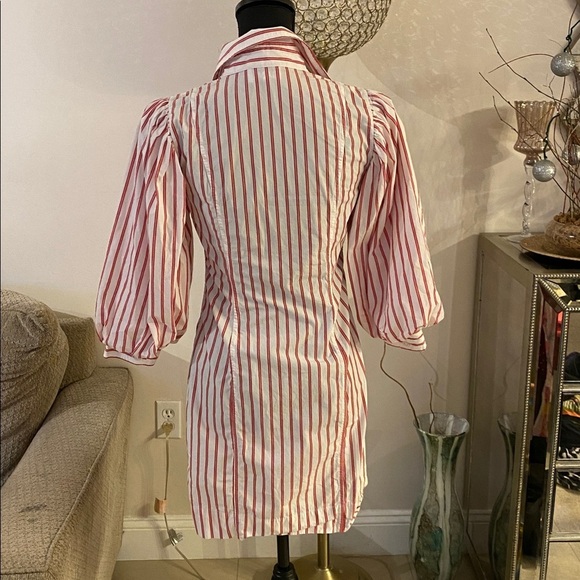 Ganni Striped Long Sleeve Dress size 34 - Picture 7 of 9